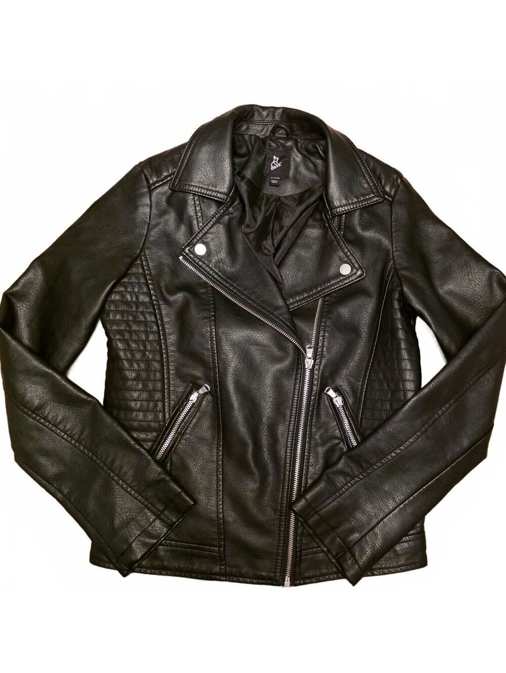 Girl's XL (14-16) Art Class black faux leather moto jacket girls XL 14 16